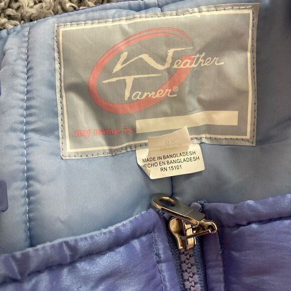 WEATHER TAMER 6X Purple Kids Unisex Snow Ski Bib Jump Suit - Picture 5 of 11